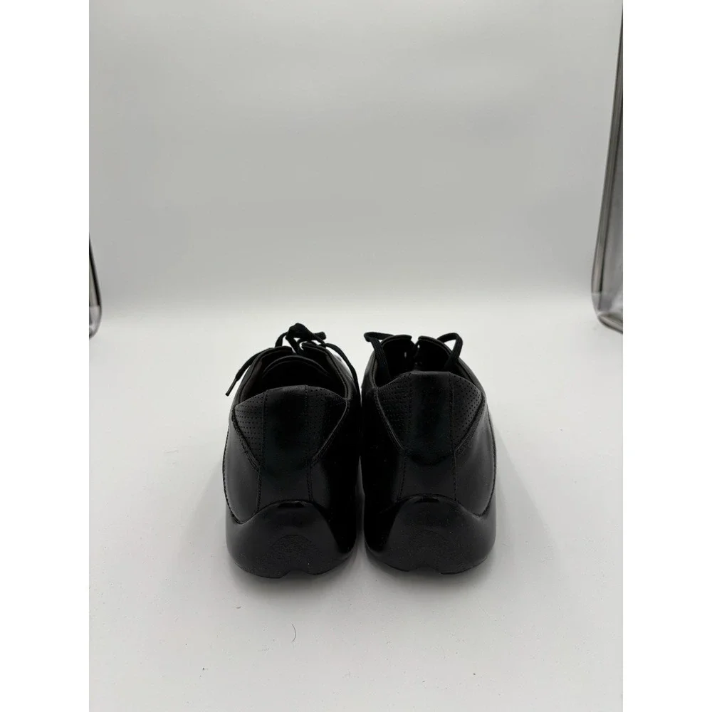 AETREX Men's G680M PERFORATED Oxord BLACK LEATHER Lace-Up SHOES Size 10.5 New